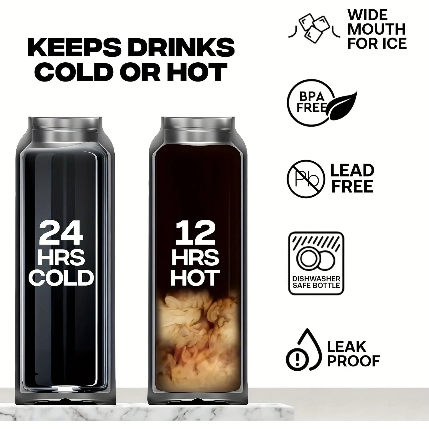 Stainless Steel Water Bottle with Phone Holder - Insulated, Foldable Tripod Stand for Outdoor, Car, Selfie Use - 700Ml