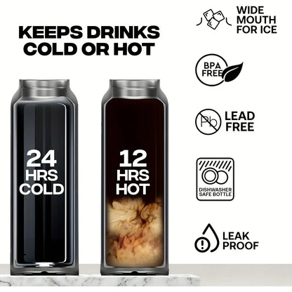 Stainless Steel Water Bottle with Phone Holder - Insulated, Foldable Tripod Stand for Outdoor, Car, Selfie Use - 700Ml