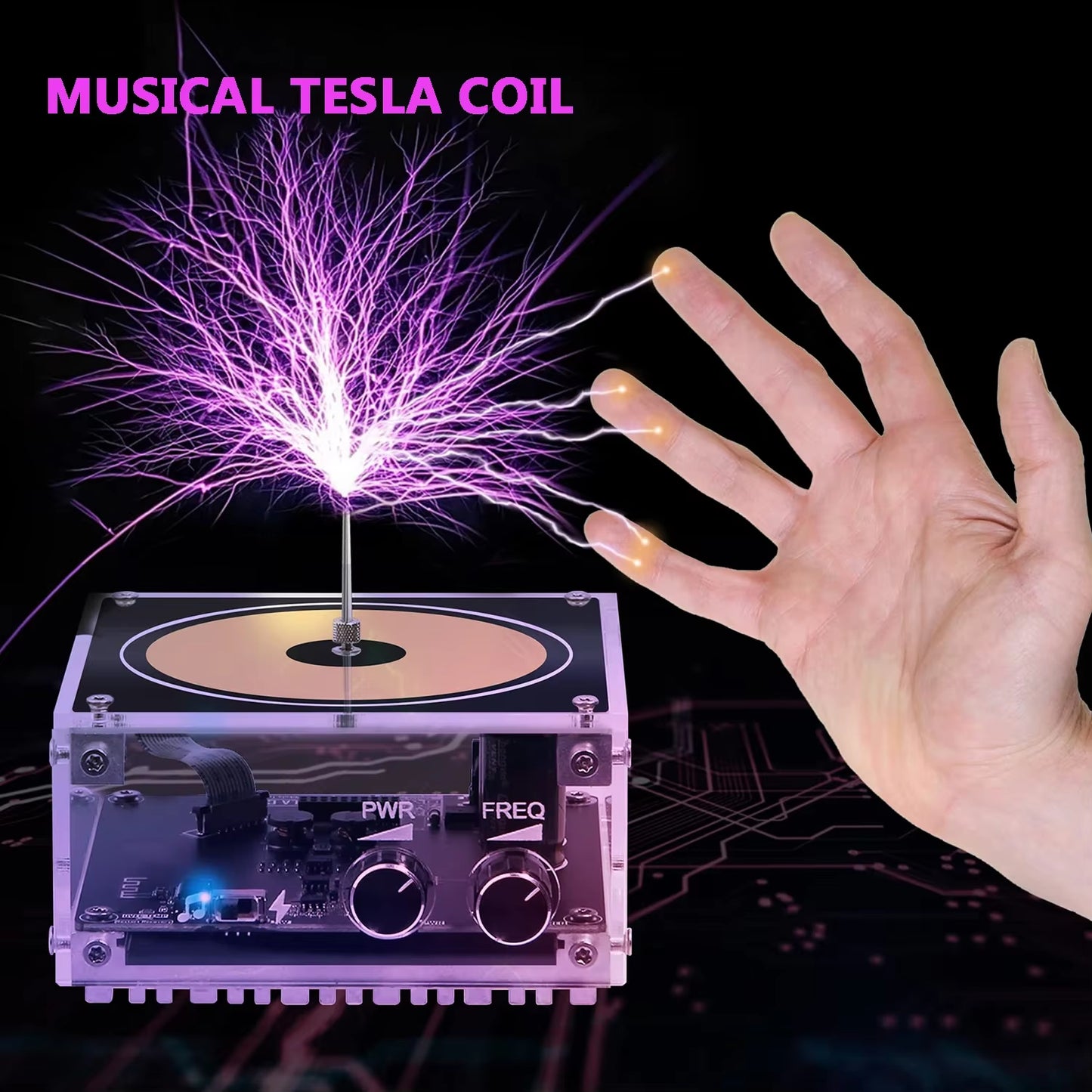 Revolutionary Multi-Function Tesla Coil Speaker - Wireless Music & Stunning Light Show for Science Lovers!